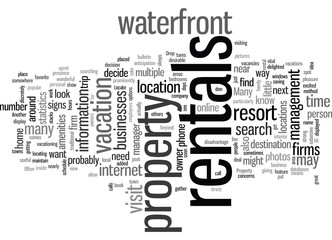 How to Locate Waterfront Property Rentals