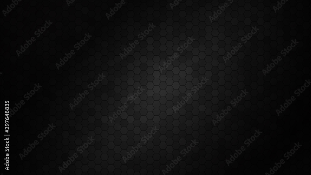 Wall mural abstract black texture background hexagon. vector illustration.
