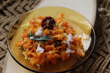 Carrot fry with coconut