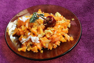 Carrot fry with coconut