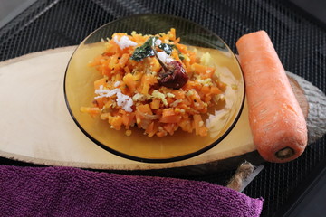 Carrot fry with coconut