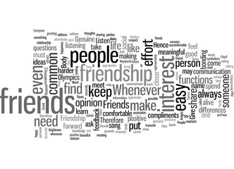 How to keep friends for life