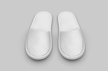 Cotton Cloth Spa Slipper For Branding. 3d render illustration.