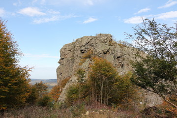 Blick auf die Bruchhauser Steine im Hochsauerland