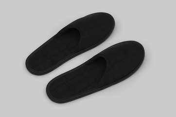 Cotton Cloth Spa Slipper For Branding. 3d render illustration.