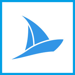 Abstract yacht and boat logo template. Sailing symbol.