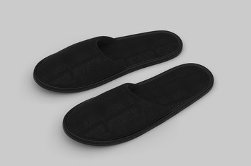 Cotton Cloth Spa Slipper For Branding. 3d render illustration.