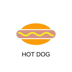 Hot dog icon. Hotdog symbol design. Stock - Vector illustration can be used for web.