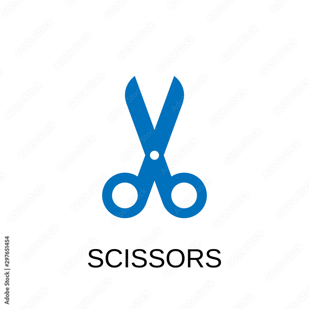 Poster scissors icon. scissors concept symbol design. stock - vector illustration can be used for web.