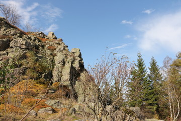 Blick auf die Bruchhauser Steine im Hochsauerland