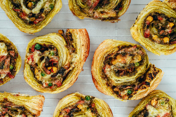 Green Pesto Pizza Swirl Wheels