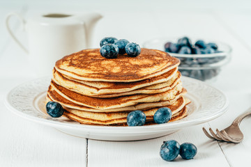 Blueberry And Ricotta American Pancakes