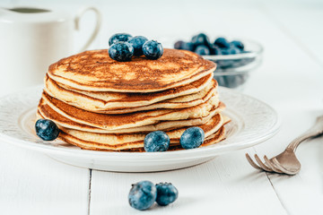 Blueberry And Ricotta American Pancakes