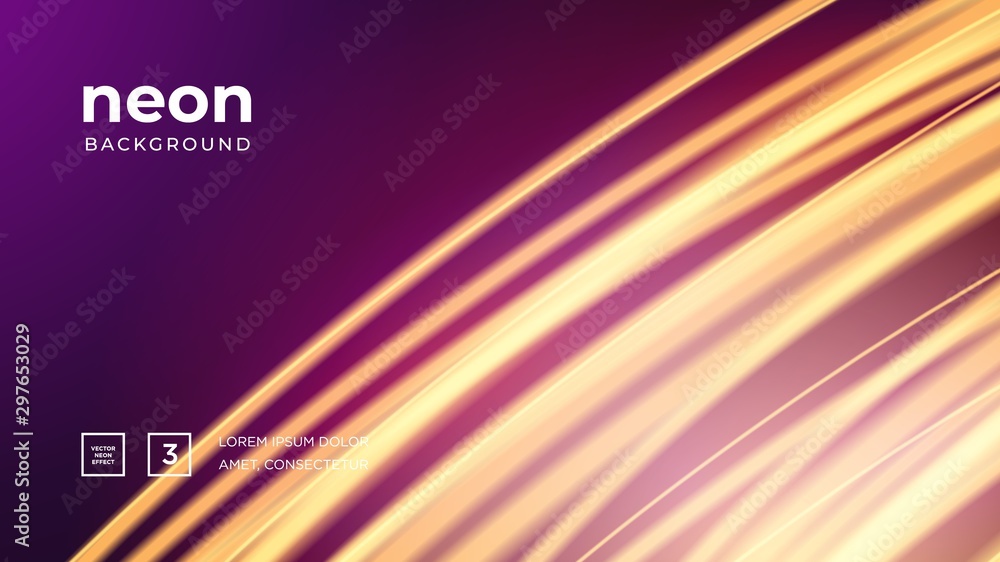 Aufkleber futuristic abstract colorful vector background with glowing electric bright neon lines . abstract mo