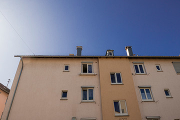 affordable living space with small cheap balconies facade