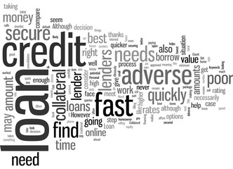 How To Get An Adverse Credit Fast Loan