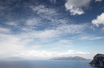 seascape of mount vesuvius