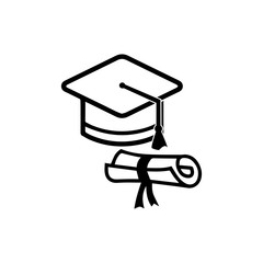 best graduation hat icon vector