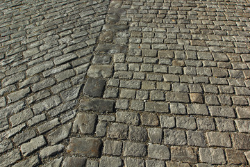 Masonry mortar joint cobblestone pavements