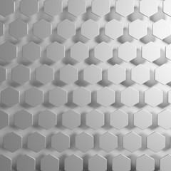 Hexagons white cells wall