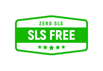SLS free icon symbol, sulfate sles keratin free stamp symbol