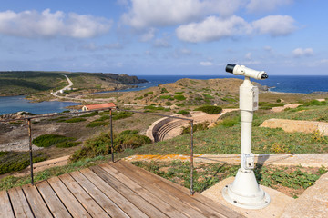 Cala Teulera Bay near La Mola Fortress on the island of Menorca, Spain