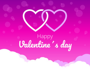 Happy valentine´s day card vector. Graphic Design