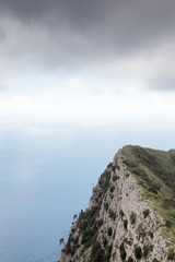 high above the mountains