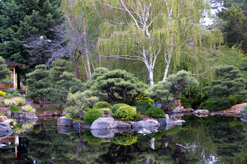Japanese garden by the water
