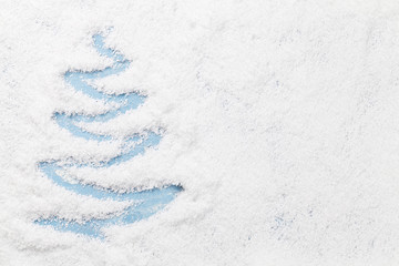 Christmas greeting card with fir tree shape