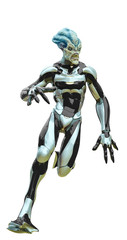 Fototapeta premium alien warrior running