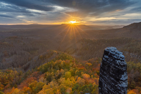 Sunset In North Bohemia