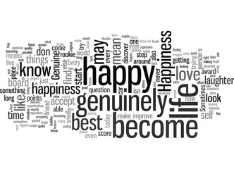 how to be genuinely happy