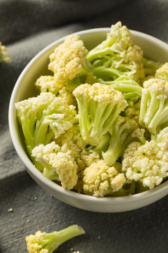 Raw White Baby Cauliflower Florets