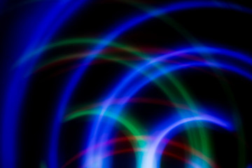 abstract color light circle on black background