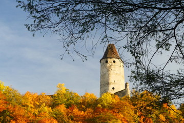 Obraz premium Bergfried Burg Seebenstein