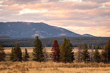 Sunset over the mountains