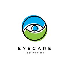 Eye care logo design template.eye symbol for medical clinic