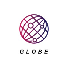 Globe logo design vector template.modern global symbol