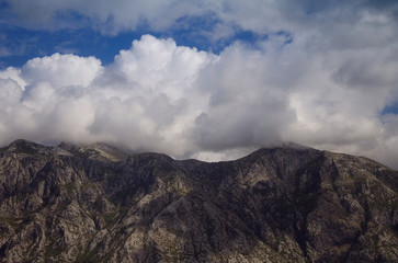 Beautiful clouds over the mountains