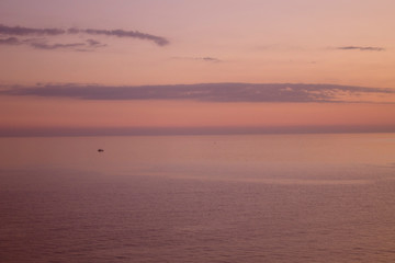 Naklejka premium Beautiful sunset on the Mediterranean