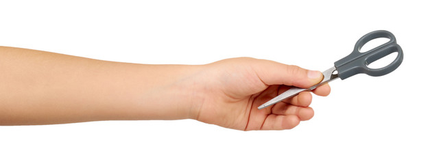 Little scissors for kids. Preschool education supply.