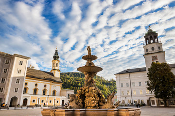 Naklejka premium historic city salzburg in austria