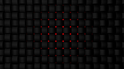 Black and red metallic technology background, 3d render illustration