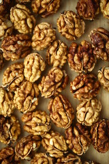 peeled whole kernels of walnuts harvest