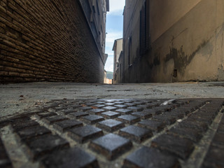 Colorful narrow streets in the medieval town of Massa Marittima in Tuscany - 2