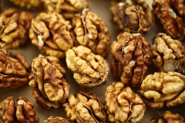 peeled whole kernels of walnuts harvest