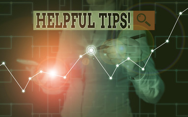 Word writing text Helpful Tips. Business photo showcasing advices given to be helpful knowledge in...