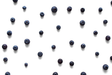 Blueberry on white background	