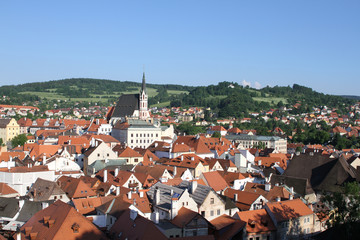 Medieval town city scape on a sunny day